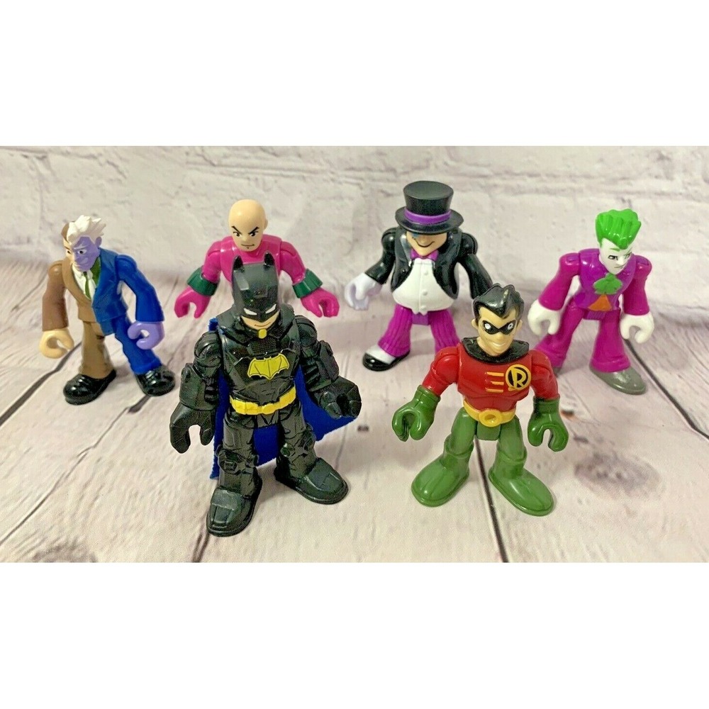 Imaginext Gotham City lot figures Batman Robin Joker Penguin Two-Face Lex Luthor